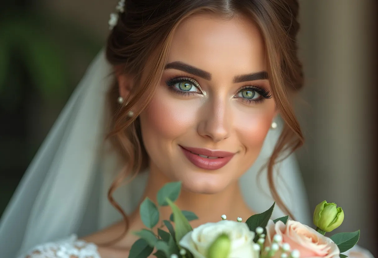 yeux verts  maquillage mariage