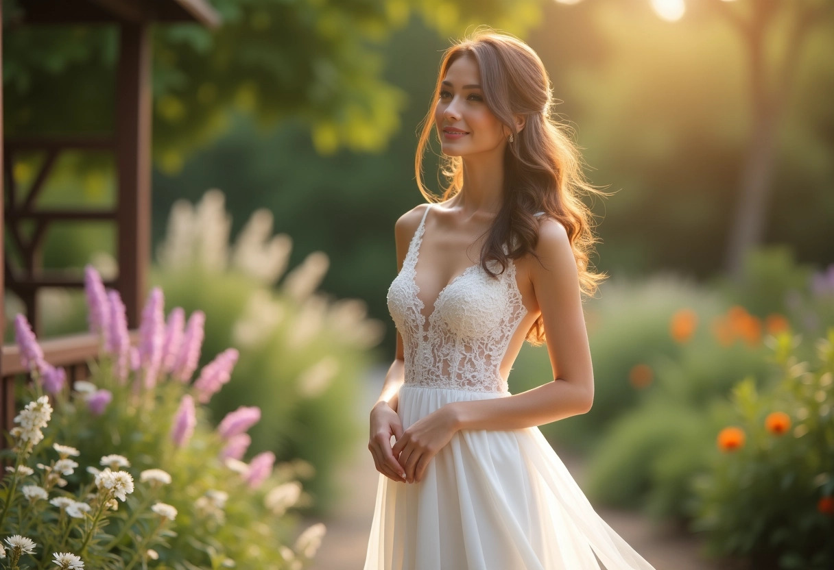 robe fluide de mariée : silhouette élancée